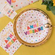Serviette en papier Joyeux anniversaire Multicolore x 20 pièces