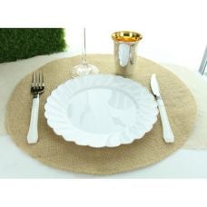 Coco Papaya Set de Table Rond ø35cm en jonc de mer et Coquillages | Déco de Table Bohème