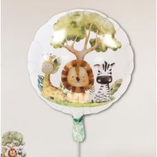 Ballon anniversaire animaux savane Mylar 45cm