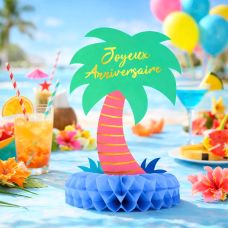 VEGCOO Centres De Table 60 Ans – 9 Nids D'abeille 3D, Confettis, Cartes, Noir Et Or, 60e Anniversaire