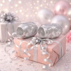 Bolduc argent 15 m x2 – Ruban décoratif pour cadeaux