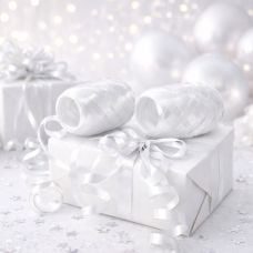 Bolduc Blanc 15 m x2 – Ruban décoratif pour cadeaux