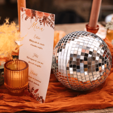 Boule à Facettes Argent 15 Cm Diamètre - Décoration Fête à Suspendre Neuve