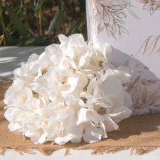 Centre de table mariage Hortensia Ecru Ø 20 cm