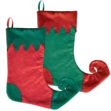 Chaussette de Noël ou chausson de lutin couleur aléatoire