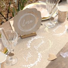 Confettis de table citrouilles dorées en bois 2 cm