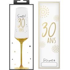 Coffret Cadeau Flûte à Champagne Anniversaire 30 Ans