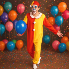 Déguisement clown adulte homme coloré TU