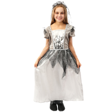 Robe Halloween Fille – Patineuse – Manches Longues – Citrouilles & Toile D'araignée – A2Z 4 Kids
