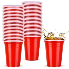 AOLUXLM 26 Pack Réutilisables Gobelets, Répétable DurTasse Incassable 1 Répétable Mug À Boire de Noël Anniversaire Mariage(13Rouges + 13 Bleus 480ml/16OZ