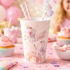 Gobelet anniversaire réutilisable Licorne magique 33 cl