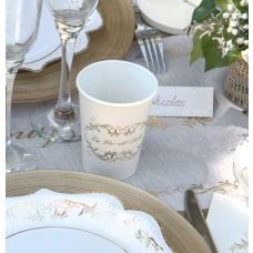 10 Gobelets jetables en carton La vie est belle 27 cl