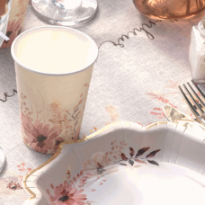 10 Gobelets jetables en carton Amour Floral - 27 cl