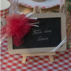 Lot De 20 Mini Ardoises Effaçables 10x7.5 Cm – Avec 2 Marqueurs Et 1 Chiffon – Pour Mariage, Buffet, Restauration, Décoration