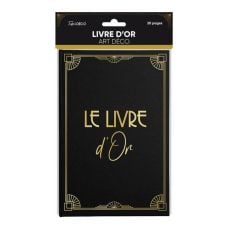 Livre d'or anniversaire ou mariage thème Art Déco 20 pages