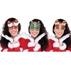 12x Lunettes de fête accessoire de soirée fête anniversaire lunette géante XXL déguisement 25 cm, différentes couleurs
