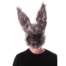 Déguisement Halloween Lapin Effrayant - Masque Peluche, Tablier Ensanglanté & Faux Couteau - Cosplay Horreur