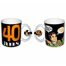 Mug Original Anniversaire Homme 40 Ans - Cadeau Humour pas cher | Badaboum