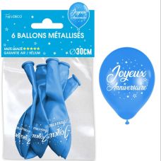 Ballons Anniversaire Rose Et Bleu - Lot De 62 Ballons Métallisés Et Confettis - Pour Gender Reveal, Baby Shower - 10