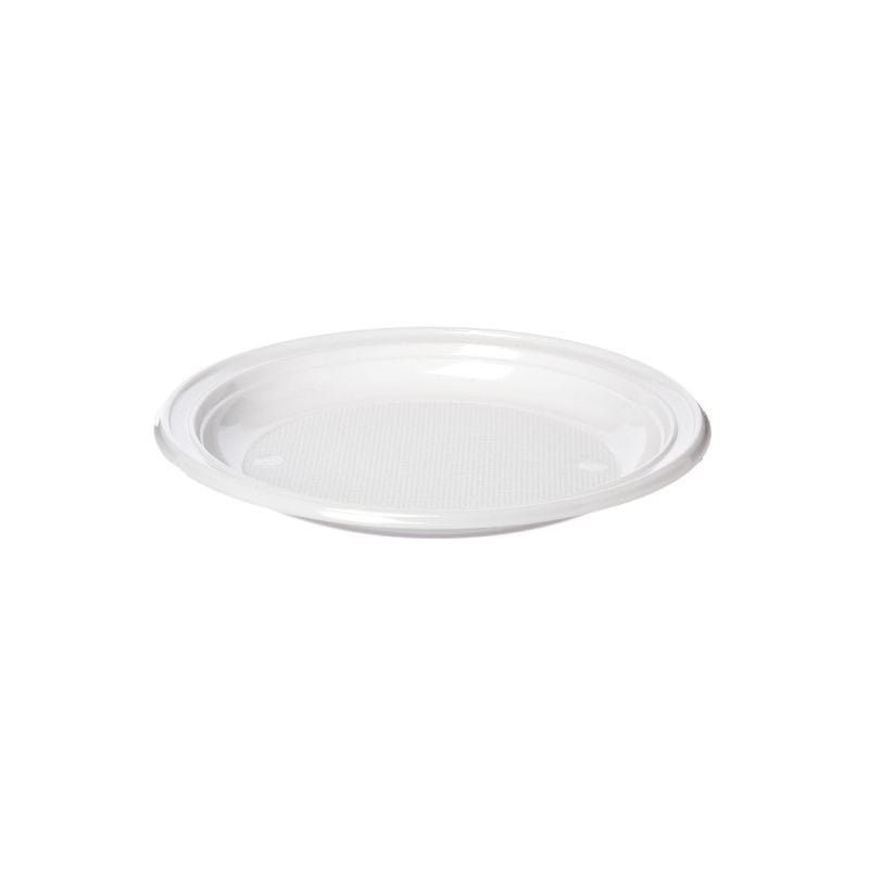 Lot de 8 assiettes réutilisables bleu en plastique - L'Incroyable