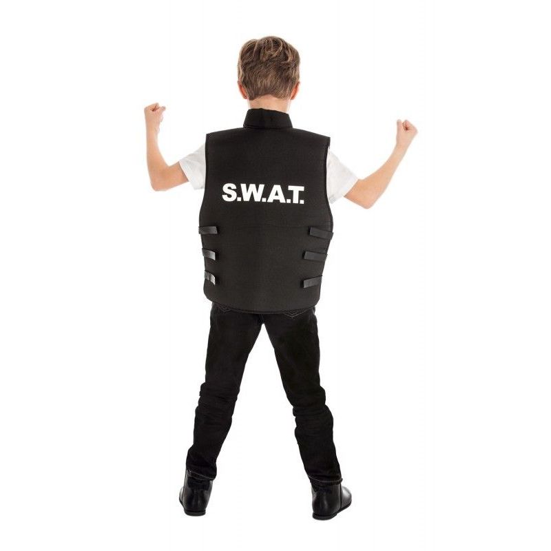 Gilet Pare-balles Noir SWAT – Maquette échelle 1/6 Pour Figurines 12 Pouces