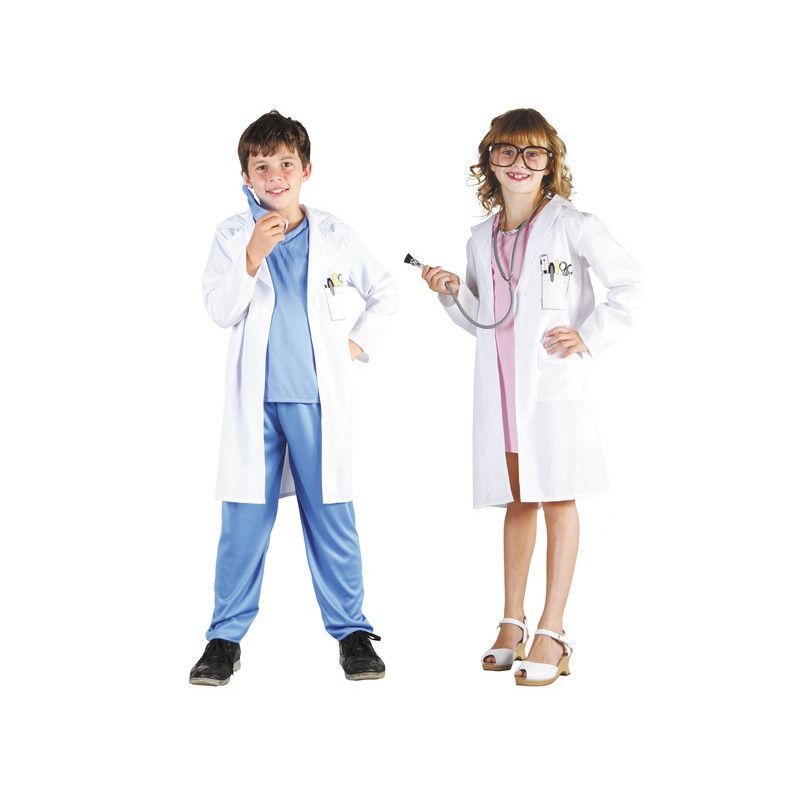 Déguisement Docteur Enfant - Blouse Blanche Et Chapeau - Costume Médecin Pour Jeux De Rôle - Cadeau Fête Halloween Pâques