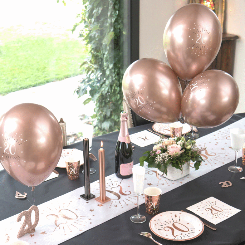 Kit Décoration Anniversaire 40 Ans Noir Et Or - Ballons, Banderole Joyeux Anniversaire, Topper Gâteau Et Confettis Pour Fête Homme Ou Femme