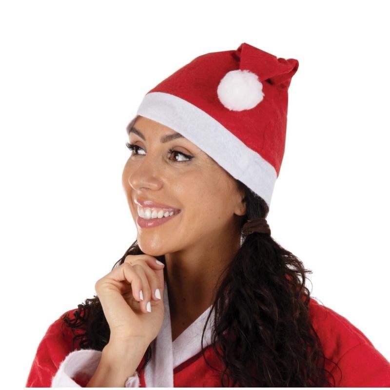 Lot De 5 Bonnets De Père Noël Adulte Et Enfant - Bonnet Père Noël Rouge Avec Broches