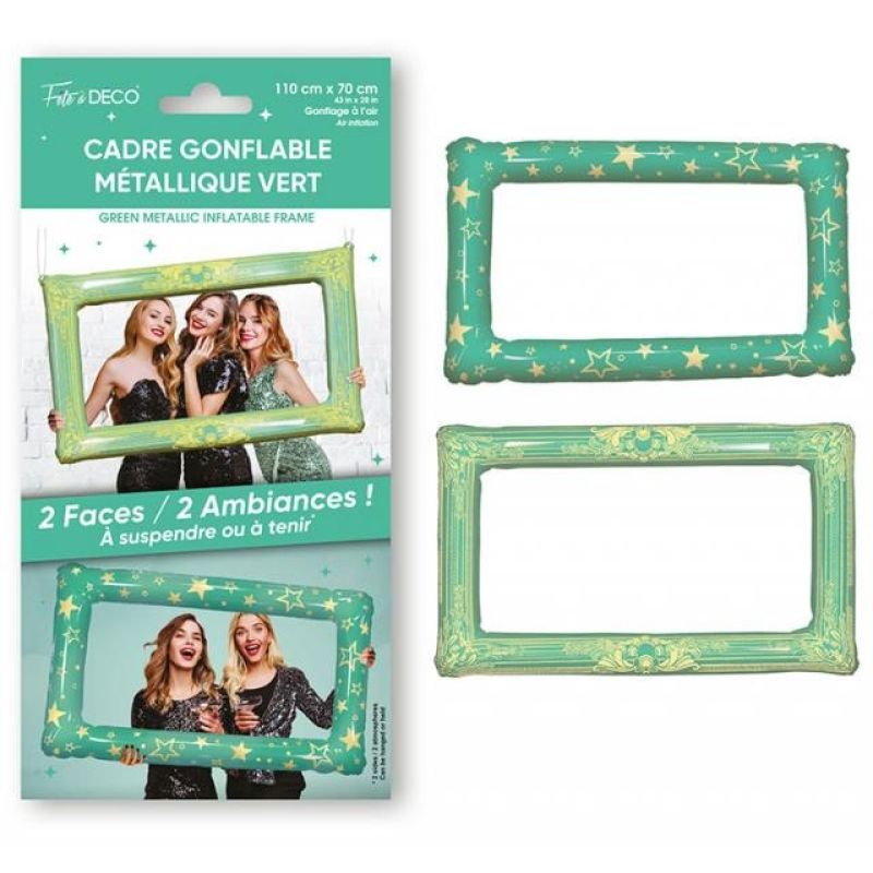 Cadre Gonflable Photobooth 70x110cm Vert - Accessoire Fête Et Événements Surprisez-Vous