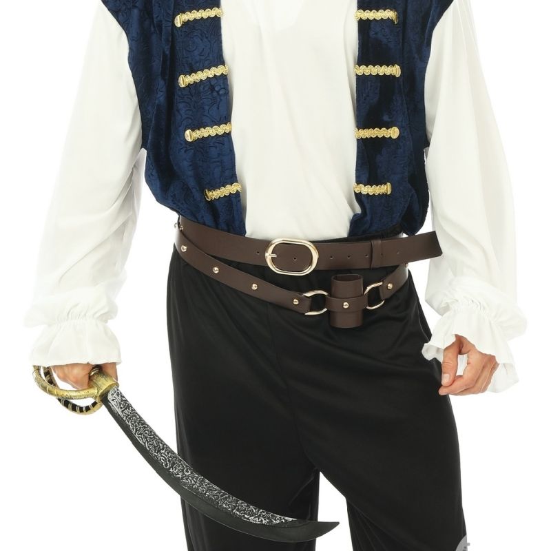 Déguisement Pirate – Set Bandeau + Ceinture écharpe Rouge Vin – Ajustable, En Polyester Doux – Adultes Et Enfants