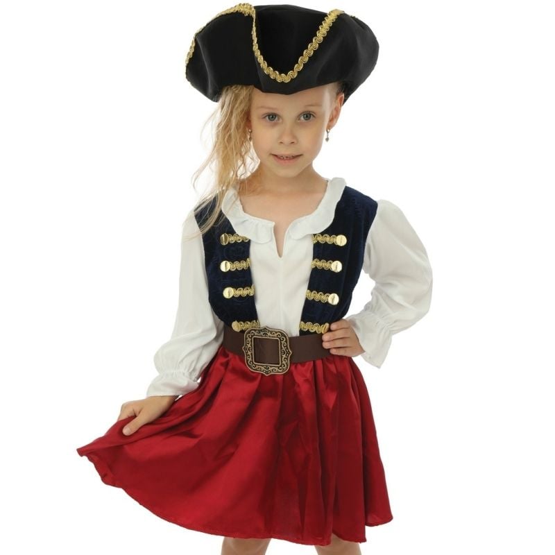 Déguisement Pirate FIESTAS GUIRCA – Robe + Chapeau + Ceinture – Taille 5-6 / 7-9 / 10-12 Ans – Polyester