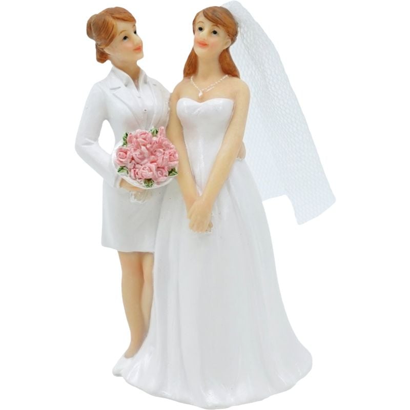 Sujet Mariage Ancien - Homme Et Femme, 12 Cm, Vintage, Bon état