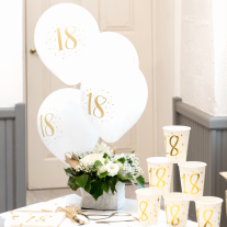 Serviettes en papier Anniversaire 18 ans OR - Deco Anniversaire 18 ans -  Badaboum