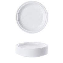 Set D'assiettes Réutilisables Algon Rond Blanc Plastique 25 Cm 5