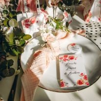 Chemin de table gaze de coton Vieux Rose pas cher - Decoration mariage -  Badaboum