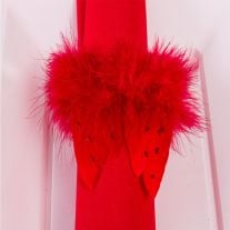 Guirlande plumes boa - Longueur 180 cm - 25 g - Rouge