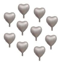 5pc coeur noir - Autre - Ballons en feuille de coeur rouge Big