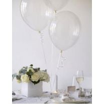 Petit ballon gonflable nacré blanc 12cm, ballons pas cher - Badaboum