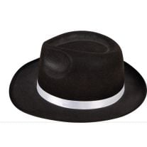 Chapeau Feutre Sanglant Blanc Adulte, accessoire de deguisement pas cher -  Badaboum