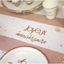 Chemin de table SEQUIN ROSE GOLD - Location deco mariage - Artnuptial