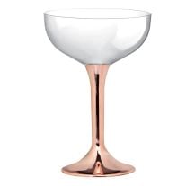 6 Verre à vin rose gold en plastique pas cher - Dragées Anahita