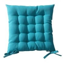 Coussin de chaise Assise matelassée 40 x 40 cm Gaia bleu marine