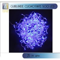 GUIRLANDE CLIGNOTANTE 500 LED BLANC CHAUD 25M