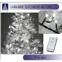 Guirlande lumineuse musicale 180 LED Blanc froid, decoration noel - Badaboum