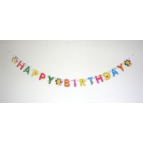 Guirlande Joyeux Anniversaire 2m, accessoires de fêtes, anniversaires, pas  chers - Badaboum