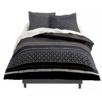 Housse de couette 220x240 Mawira Zippée Nakoma Grey, linge de