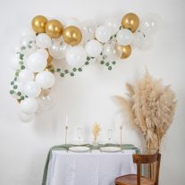 Kit Arche de 70 Ballons Bobo Or et Blanc, ballon mariage pas cher - Badaboum