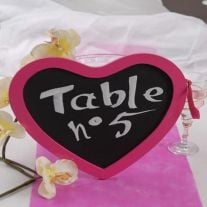 Achat / Vente GRANDE ardoise de table rouge pour mariage - Badaboum