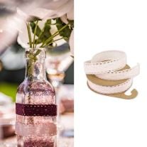 Chemin de table gaze de coton Vieux Rose pas cher - Decoration mariage -  Badaboum