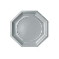 Assiette Plastique Ronde Argent 24cm